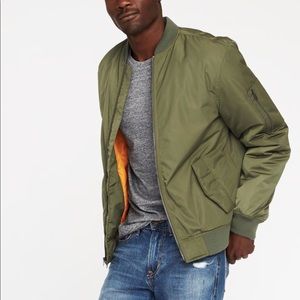 🍊Olive Green Bomber Jacket with Orange Lining 🍊
